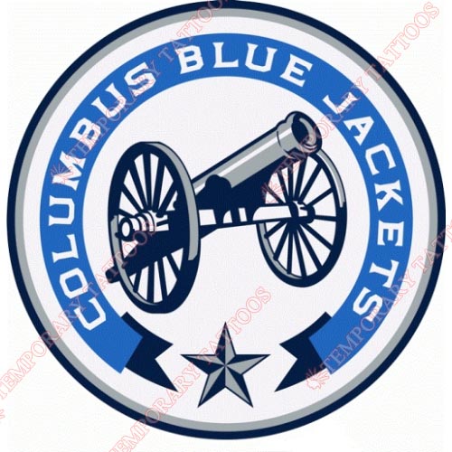Columbus Blue Jackets Customize Temporary Tattoos Stickers NO.129